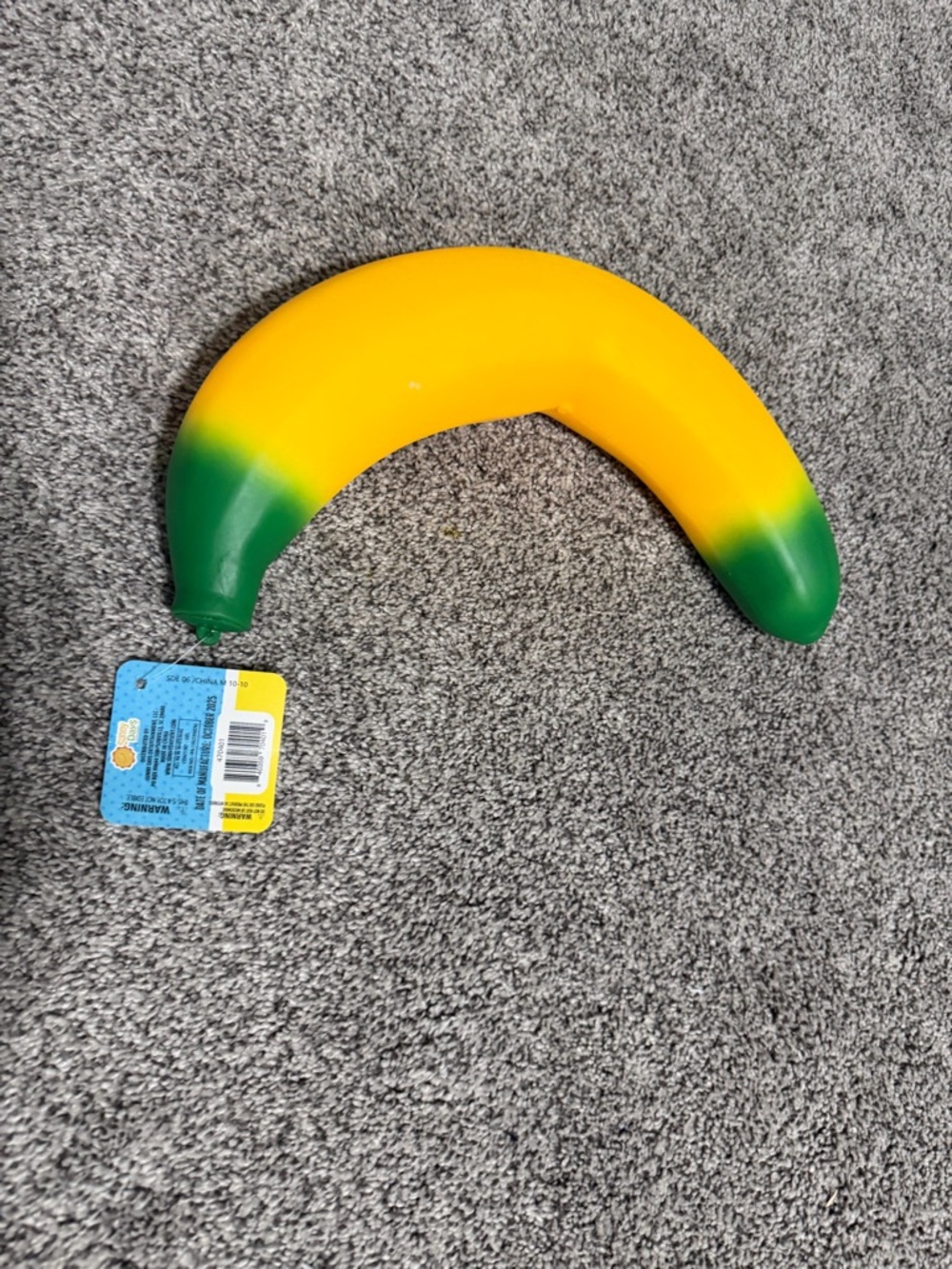 Banana Squishy Toy - Yellow/Green